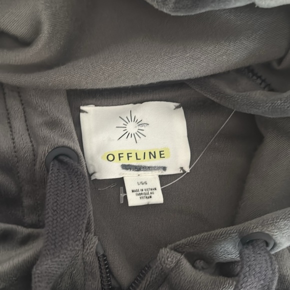 OFFLINE Aerie Velour Full Zip Hoodie - Picture 3 of 6